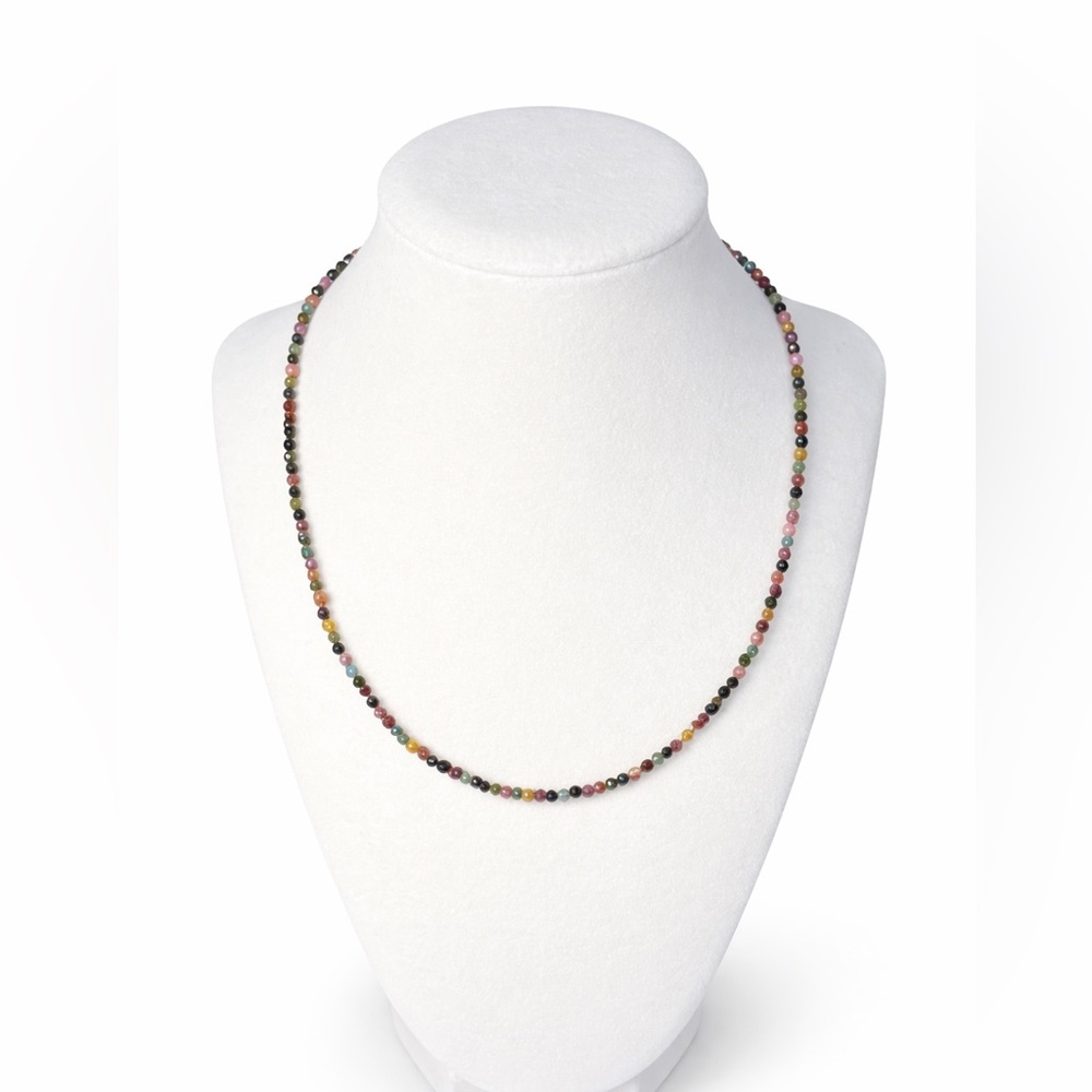 Faceted Watermelon Tourmaline Necklace